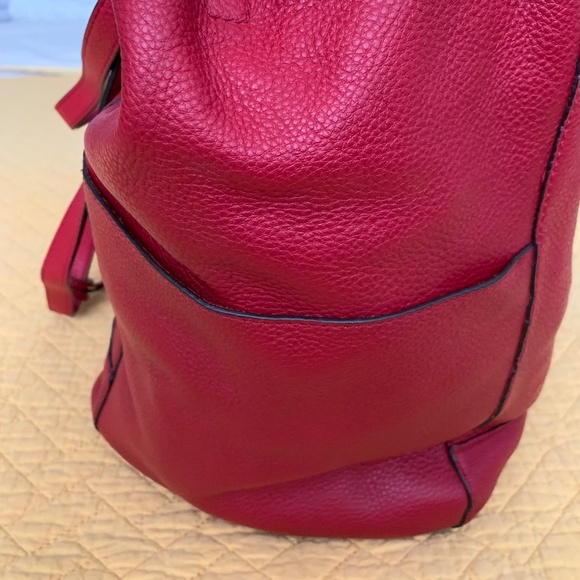 Michael Kors Large Leather Red Tote with Tassels - Picture 5 of 16